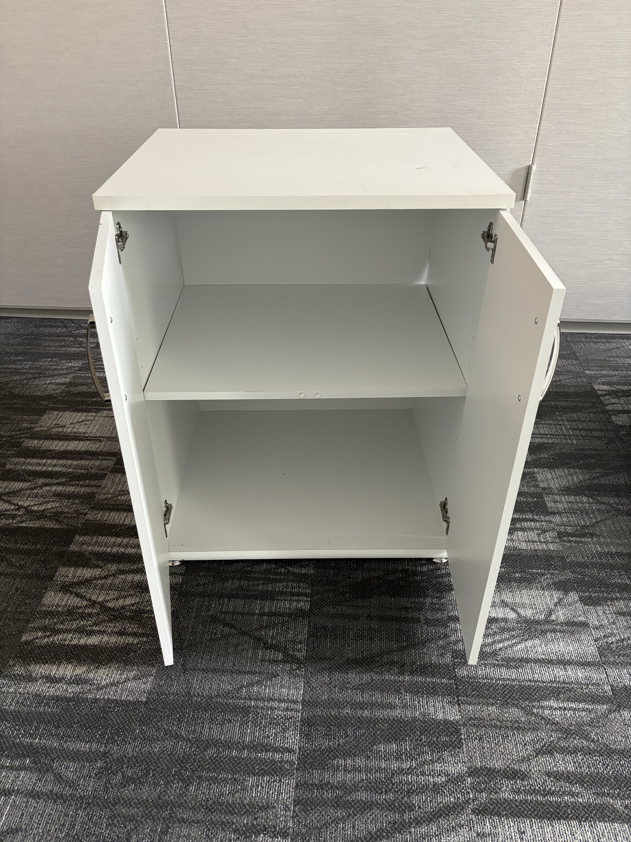 White Cabinet (34T x 23.5D x 28W) | Reaching Across Illinois Library System