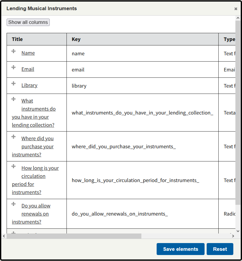 Dialogue box for editing survey questions.