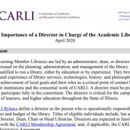Statement on the Importance of a Director in Charge of the Academic Library