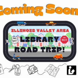 Image saying coming soon of the library road trip