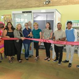 Telehealth Booth Ribbon Cutting 