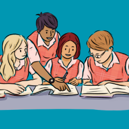 People reading together