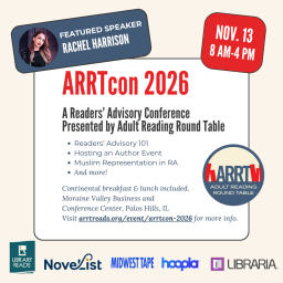 ARRTcon 2026 promotional graphic featuring conference details and featured speaker Rachel Harrison