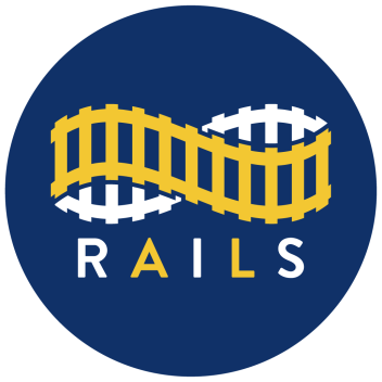 RAILS blue circle logo