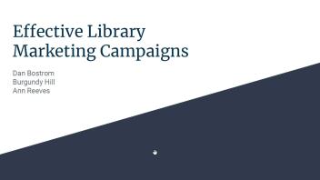Effective Library Marketing Campaigns