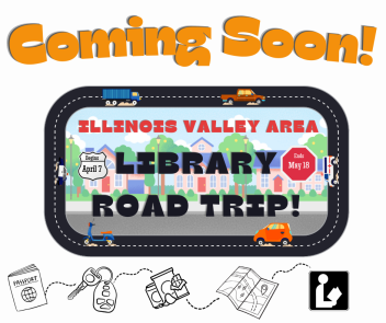 Image saying coming soon of the library road trip
