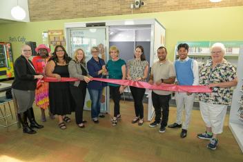 Telehealth Booth Ribbon Cutting 