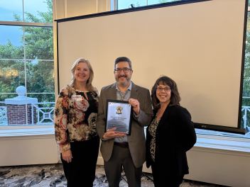 Hallē Eichert (Kane County Law Library & Self-Help Legal Center Director), Eric Battaglia (Senior Manager of Adult Services at Aurora Public Library District), Michaela Haberkern (Executive Director at Aurora Public Library District)