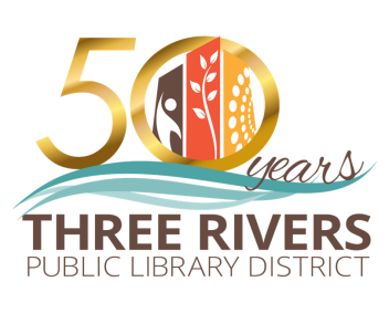 Three Rivers Public Library District 50th Anniversary Logo