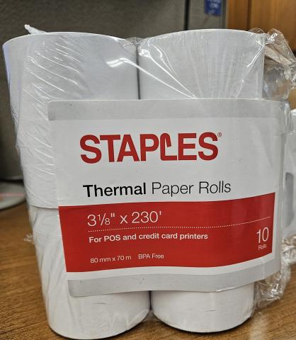 Thermal paper rolls  for POS and credit card printers 