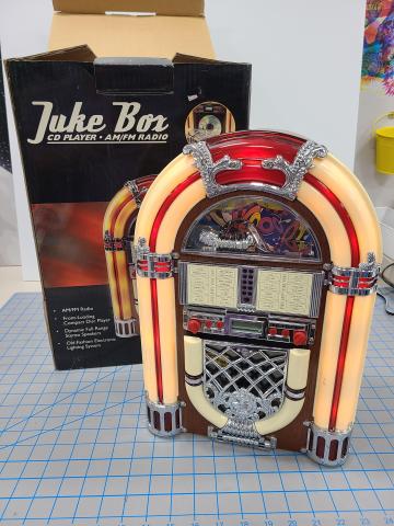 Juke box CD player and box
