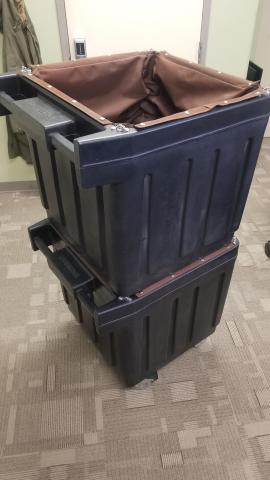 Material Bin with Wheels used with AMH