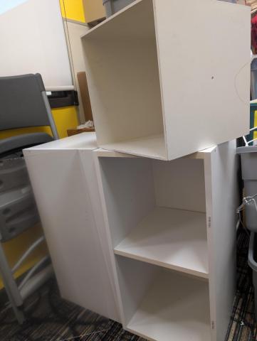 Two visible 2x1 cube storage units, with a single cube storage unit on top.