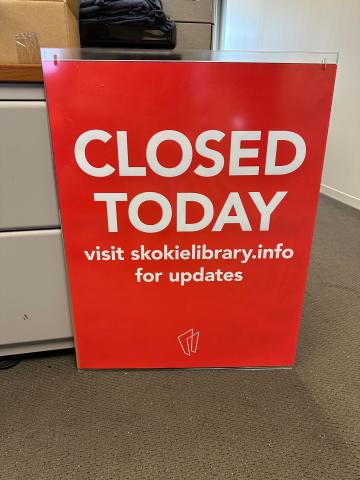 22”x28” hanging poster display holders - must be picked up at Skokie Public Library