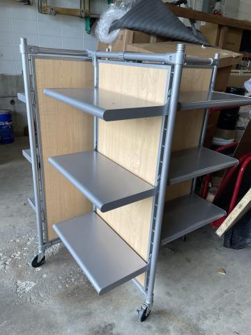 4- sided rolling display/shelving unit