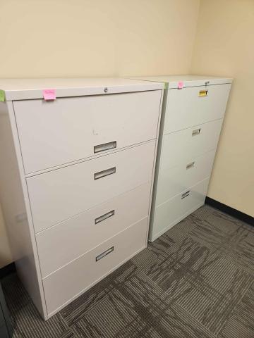 2- 4 drawing filing cabinets