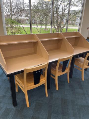 Large 6 Person Study Carrels- 2 available