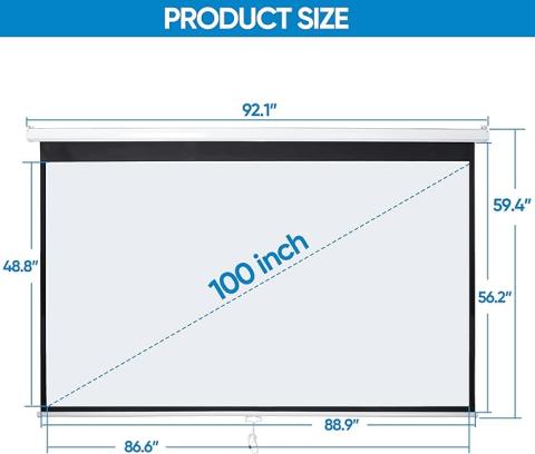 Projection screen dimensions