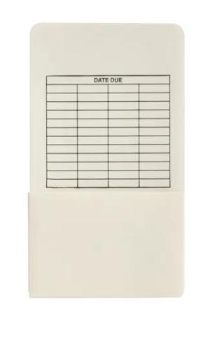 DEMCO High Back Book Pocket with Date Grid