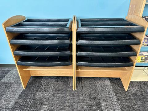 shelving unit with four shelves