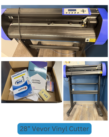 3 images of the Vevor 28inch vinyl cutter