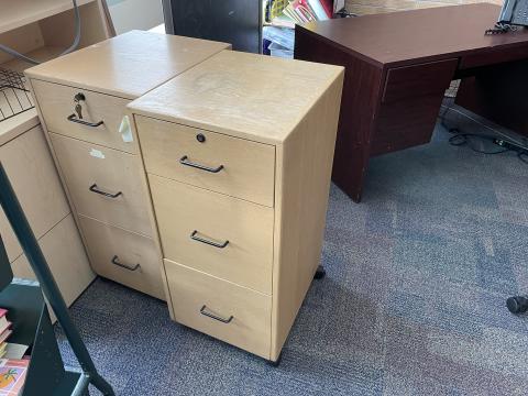 Two locking pullout drawers