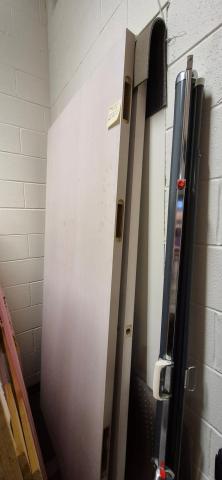 2 painted wooden doors