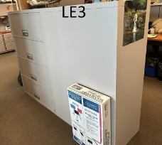 File cabinets (2) -- 3' L x 1' 6-1/8" W x 4' 4-5/16" H	