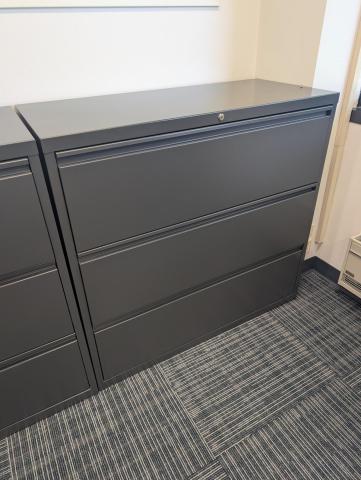 Gray filing cabinets