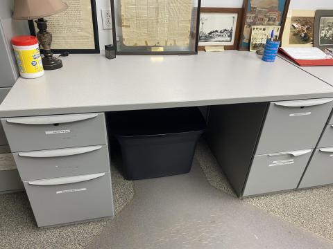 Desks with File Cabinets Attatched