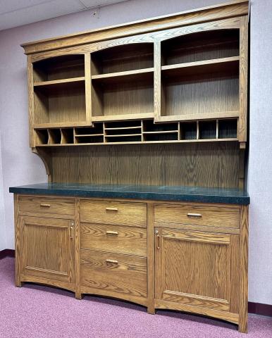 Oak Library Hutch, $500