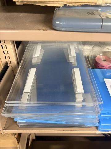 Plastic Acrylic sign holders with sticky backing