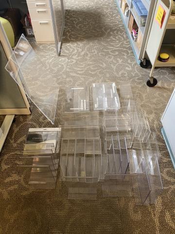 image of "various sized plexiglass sign holders"