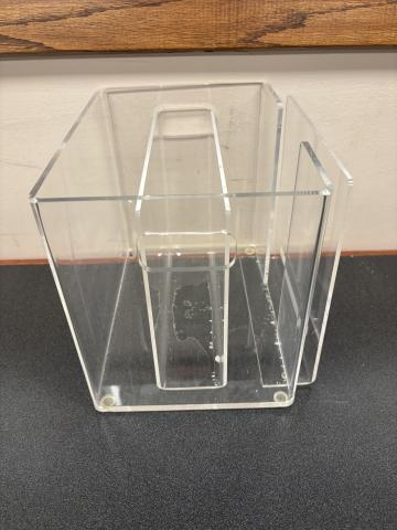 acrylic magazine holder
