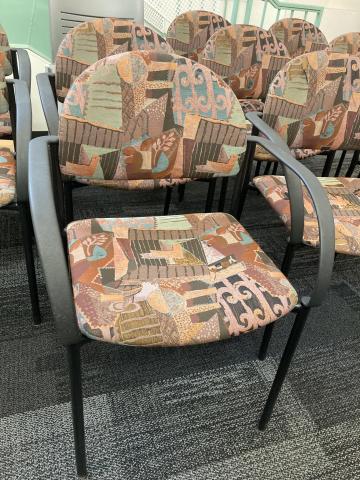 Funky patterned chairs 