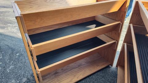 Wood CD shelving units