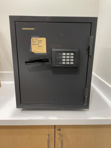 Black tabletop safe