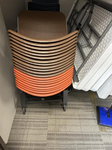 chairs stacked