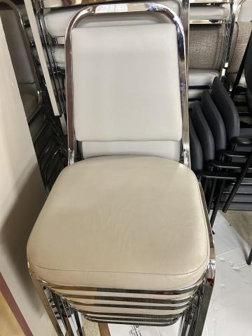 white cushion chair no arms