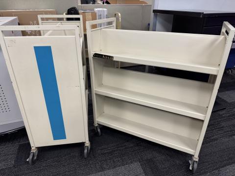 6 large book carts