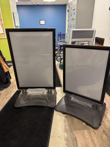 Two large outdoor sign holders 