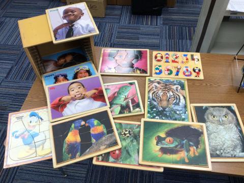 Photo of puzzles with display