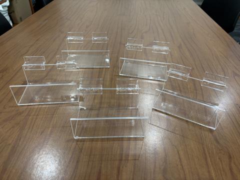 2" x 5" x 3-1/2" Acrylic Book Holder for Slatwall