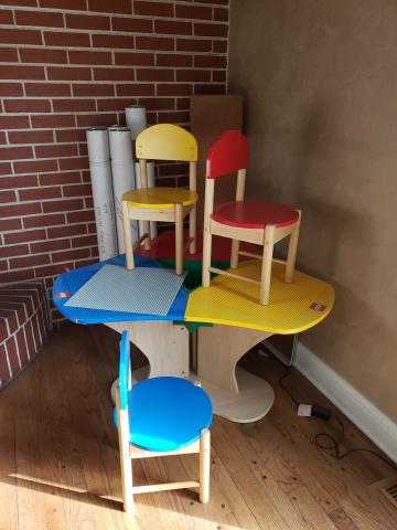 Lego table with chairs 