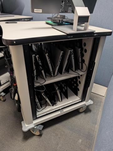 charging cart for up to 20 laptops- Laptops NOT INCLUDED