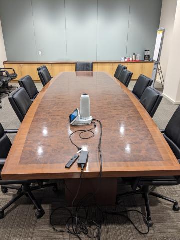 14x5 Walnut Burl Conference Table