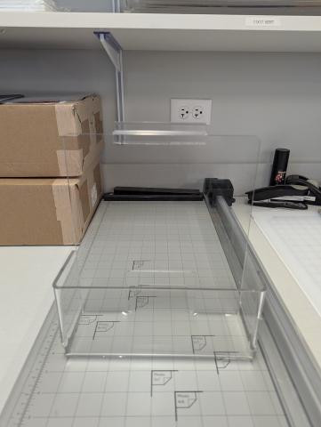 An acrylic slat wall holder