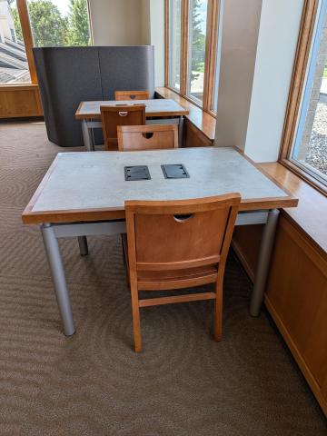 tables with room for 2 chairs