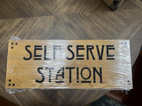 Serve serve station sign