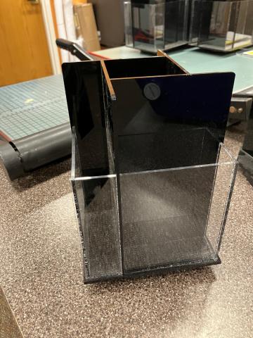 Black acrylic brochure spinner